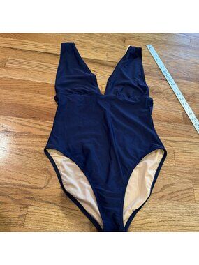 J. Crew Factory Navy Blue One-Piece Swimsuit